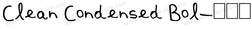 Clean Condensed Bol字体转换